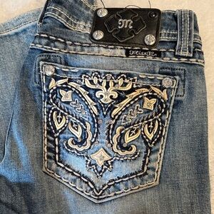 Miss Me Light Blue Embroidered Jeans